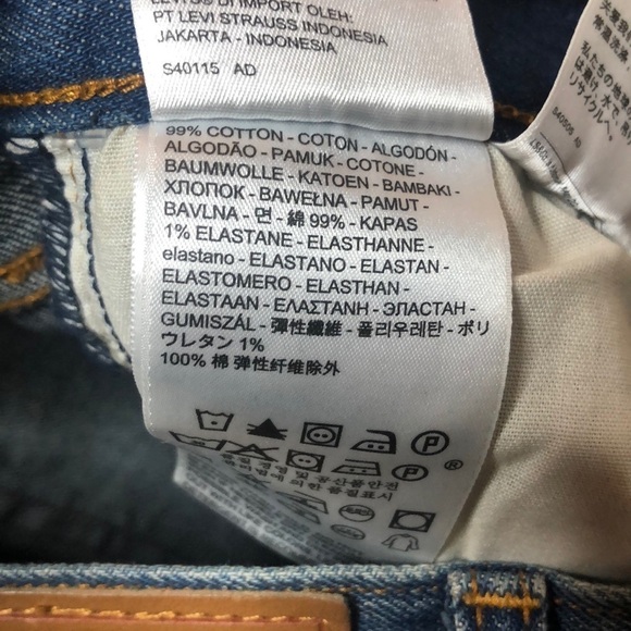 Levi’s Medium Wash Raw Hem Skinny Jeans Size 27 - Picture 10 of 11